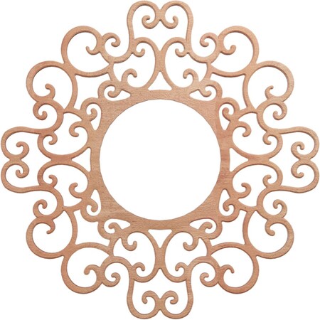 Ekena Millwork Reims Wood Fretwork Pierced Ceiling Medallion, Cherry, 18"OD x 6 7/8"ID x 3/8"T CMWP18X18X0375RECH